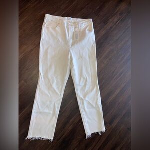 Good American women’s White Jeans - Classic Straight Fit size 16